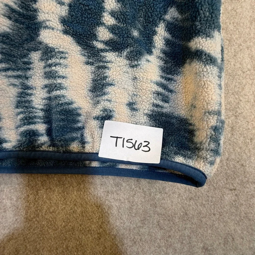 Patagonia Synchilla Snap-T Fleece Pullover Blue White Tie Dye‎ XS T1563